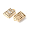 Brass Micro Pave Cubic Zirconia Pendants KK-A253-15G-2