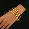 4Pcs Elegant Zinc Alloy Twisted Bangle Set for Women IW6232-1-1