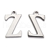 304 Stainless Steel Alphabet Charms STAS-H122-Z-P-1