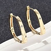 Rectangle Brass Hoop Earrings EJEW-D320-24G-1