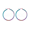 304 Stainless Steel Big Hoop Earrings EJEW-F105-07M-2