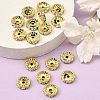 Brass Rhinestone Spacer Beads RB-A014-Z12mm-01G-2
