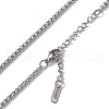 304 Stainless Steel Wheat Chain Necklace for Men Women NJEW-K245-021C-2