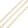 Brass Hollow Heart Link Chains CHC-M025-28G-1