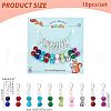 10Pcs Baking Painted Glass Bead Pendant Decoration HJEW-NB0001-48-5
