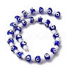 Handmade Evil Eye Lampwork Beads Strands LAMP-S069-01A-03-4