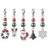 Christmas Alloy Enamel Pendant Decorations HJEW-TA00193-1