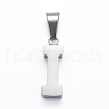 Non-Tarnish 304 Stainless Steel Letter Pendants STAS-H127-I-P-1