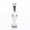 304 Stainless Steel Letter Pendants STAS-H127-I-P-1