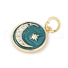 Brass Micro Pave Cubic Zirconia Charms KK-Q096-01G-2