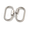 304 Stainless Steel Screw Carabiner Lock Charms STAS-C092-05G-P-2