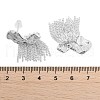 Butterfly Wing Brass Tassel Stud Earrings for Women EJEW-U055-16PS-4