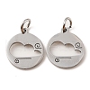 Non-Tarnish 304 Stainless Steel Charms STAS-D050-07P-06-1