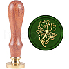 Brass Wax Seal Stamp with Handle AJEW-WH0184-1112-1