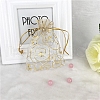 Gold Stamping Eyelash Print Organza Jewellery Storage Pouches PW-WG48697-02-1