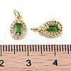 Brass Micro Pave Cubic Zirconia Charms KK-C051-04G-03-3