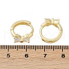 Bowknot Brass Micro Pave Clear Cubic Zirconia Hoop Earrings EJEW-L299-04G-5