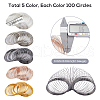 SOFPLATE 500Pcs 5 Colors Steel Memory Wire FIND-SP0002-10-2