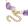 Natural & Synthetic Mixed Gemstone Chips Beaded Link Chain Bracelet BJEW-JB09972-5