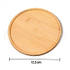 Flat Round Wood Mosaic Base PW-WG55259-08-1