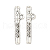 Tibetan Style Zinc Alloy Flute Pendants TIBEP-R334-327AS-RS-1