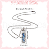 DELORIGIN 2Pcs 2 Styles Anti-Tarnish Stainless Steel Mini Hollow Column Perfume Bottle Necklaces NJEW-DR0001-02B-2