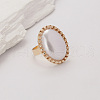Zinc Alloy Pearl Geometric Statement Finger Rings for Women MH8258-2-2