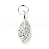 RaRack Plating Brass Micro Pave Cubic Zirconia Pendants KK-F883-09S-1