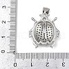 Brass Micro Pave Cubic Zirconia Pendants KK-A260-07B-P-3