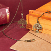 2Pcs Tibetan Style Tree of Life Alloy Pendant Decotations HJEW-FH00010-5