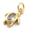 Brass Micro Pave Cubic Zirconia Pendants KK-Q029-02C-G-2