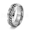 Rotatable Stainless Steel Finger Ring PW-WG0C89D-08-1