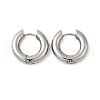Tarnish Resistant 202 Stainless Steel Huggie Hoop Earrings EJEW-O087-08L-P-1
