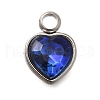 304 Stainless Steel with Rhinestone Pendants STAS-Q346-01P-02-1