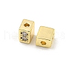 Brass with Glass Beads KK-P258-15G-2