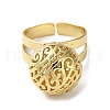 Rack Plating Brass Open Cuff Rings RJEW-K249-13G-2