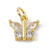 Brass Micro Pave Cubic Zirconia Charms ZIRC-F132-12G-1