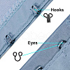 Gorgecraft 90 Sets 9 Style Metal Sewing Hooks and Eyes Fasteners IFIN-GF0001-19-6