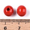 Spray Painted Round Natural Schima Wood Beads WOOD-A018-8mm-07-3