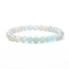 Natural Stone Round Beads Stretch Bracelet for Girl Women BJEW-JB06882-4
