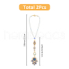 2Pcs Alloy Enamel Pendant Decorations HJEW-FH00008-2