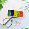 6000Pcs 5 Colors Glass Seed Beads SEED-YW0001-15B-7
