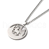 Non-Tarnish 304 Stainless Steel Double Layer Pendant Necklaces NJEW-D047-02P-2