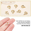 BENECREAT 16Pcs Brass Micro Pave Clear Cubic Zirconia Links Connectors ZIRC-BC0001-07-3