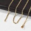 304 Stainless Steel Figaro Chain Necklaces STAS-F034-03G-2