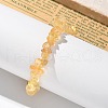 Chips Natural Citrine Beaded Stretch Bracelets X-BJEW-JB01826-08-7