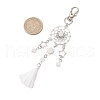 Natural & Dyed Malaysia Jade Bead & Alloy Pendant Decoration HJEW-JM02937-02-3