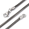 2MM 304 Stainless Steel Wheat Chain Necklaces NJEW-Q013-15B-2