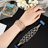 Fingerinspire 2Pcs Crystal Rhinestone Teardrop Link Bracelet BJEW-FG0001-01B-3