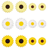 CHGCRAFT 18Pcs 6 Styles Daisy Silicone Beads SIL-CA0002-66-1